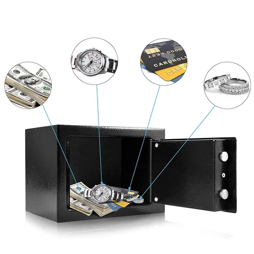 Caja fuerte ignífuga caja fuerte para muebles caja fuerte para documentos armario para dinero caja fuerte de pared DE - Imagen 3 de 14