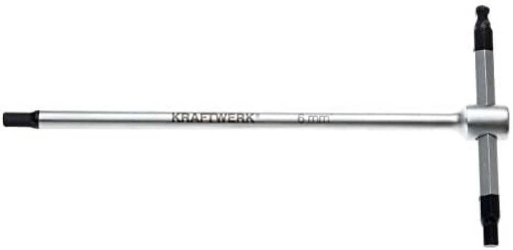 Kraftwerk 2593-025 Chiave a T Esagonale Sferica 2.5mm per Automazione