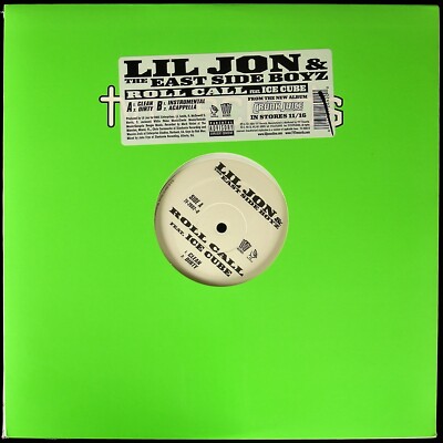 LIL JON & THE EAST SIDE BOYZ / ICE CUBE ''ROLL CALL'' 2004 VINYL 12'' PROMO SEALED!