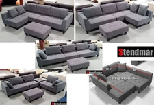 4-Piece NEW Microfiber Fabric Sofa Set S160 (Custom Options Available)