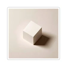 Sticker Minimalism Silent White Cube Horizon 2x2 3x3 4x4 6x6