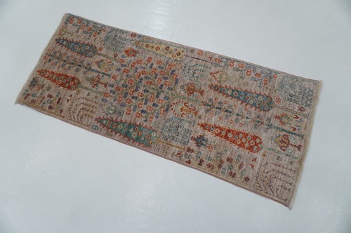 2 x 5 ft Lavender Purple Bakhshaish Afghan Hand knotted Narrow Short Runner Rug - Picture 2 of 13