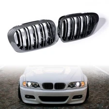 Carbon Fiber Front Kidney Grille For BMW E46 Coupe 325Ci 330Ci Pre-LCI 1999-2002