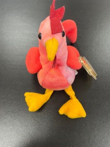 TY BEANIE BABY STRUT - HAHN - GUTER ZUSTAND - NICHT MEHR PRODUZIERT MIT ETIKETT & SCHUTZ