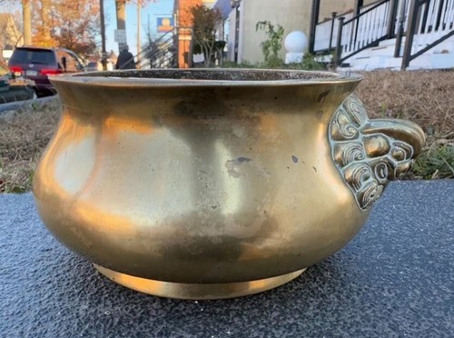 Large Antique Chinese Early 1900s Bronze Incense Burner with Xuande Mark - Picture 10 of 22