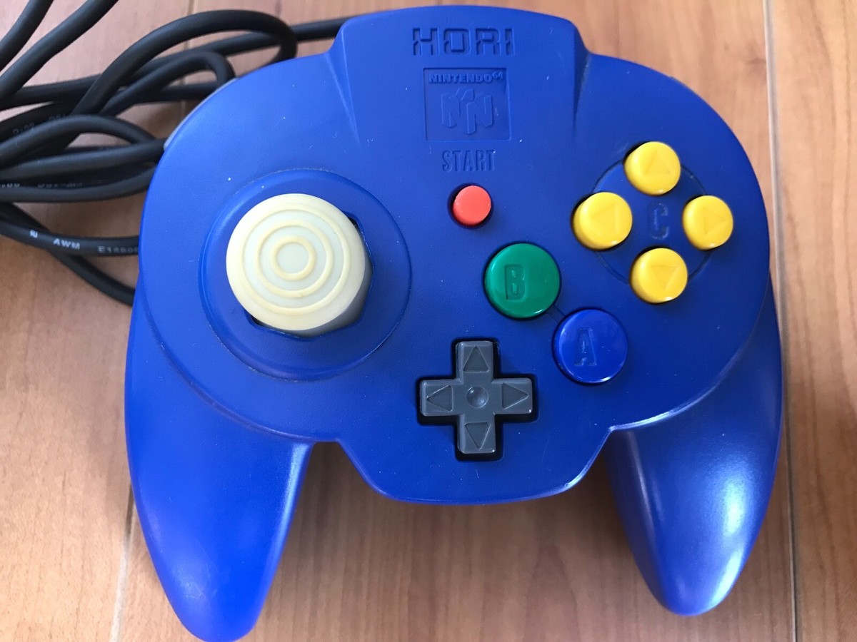 Hori Pad Mini Controller Blue Nintendo 64 N64 Tested and