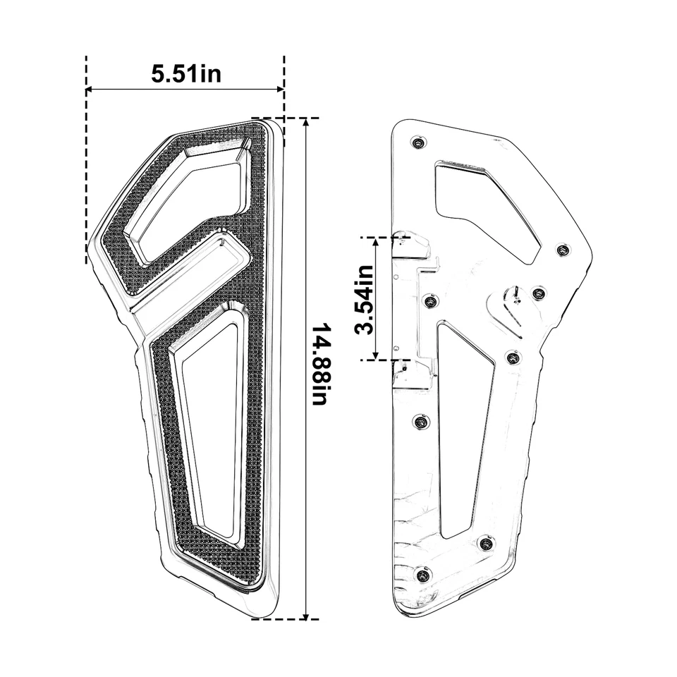 Estriberas de conductor cromadas aptas para Harley Softail Slim Fat Boy 2018-24 Foto 4 de 4