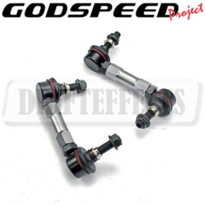 GODSPEED UNIVERSAL FRONT SWAY BAR ADJUSTABLE END LINKS 110-140MM LENGTH 10/12MM