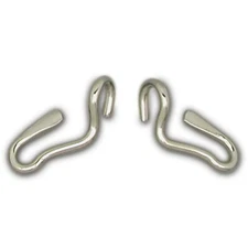 Curb Chain "S" Hooks for English Curb Chains, Stainless Steel, Pair