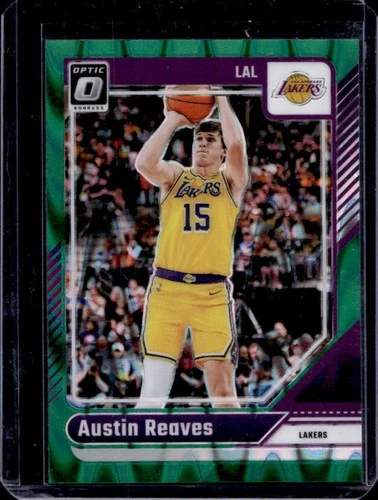 2024-25 Panini Donruss Optic Austin Reaves Green Seismic Prizm #140 Lakers
