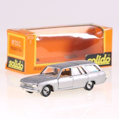 Solido 23C Peugeot 504 Break Civile 1/43 Metallauto Grau Mit Box