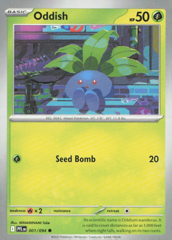 Oddish Common ME02: Phantasmal Flames 001/094 NM