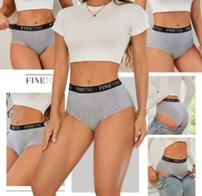 5Pcs/Set Womens Cotton High Waist Briefs Seam...