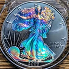 1 oz Silver American Eagle Hologram 2000 In Case..999 Fine Silver Round