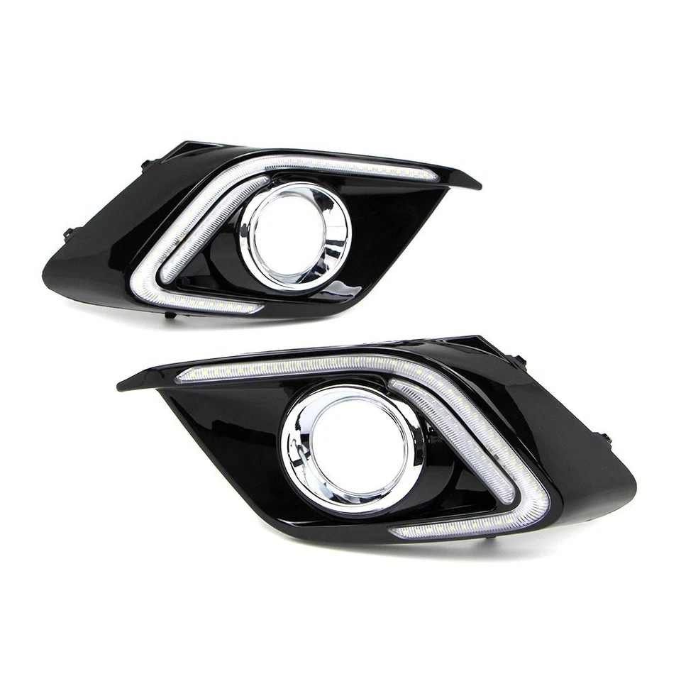FOR MAZDA 3 AXELA 2014 2015 DRL LED DAYTIME RUNNING LIGHT FOG LAMP W TURN SIGNAL - Image 3 of 4