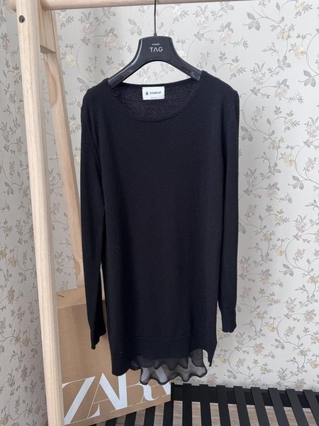 Women Dondup Dress Black Wool Silk 38