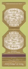Matchbook Cover - Corey Bros Bakery Cake Hobart Merrilville IN