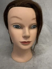 Marianna Mannequin Head Human Hair Cosmetology Practice Doll 16" Model Styling