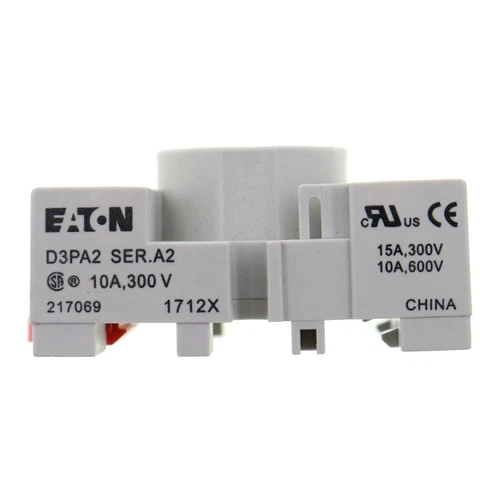 EATON D3PA2 D3 SERIES TIME DELAY RELAY SOCKE,T DIN/PANEL MOUNT, 300V, 10A