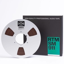 RTM SM911 Reel to Reel Analog Recording Tape ¼” NAB Metal 2500ft Ø10.5"