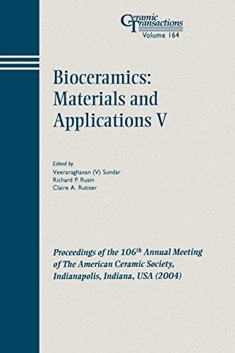 Bioceramics #5 CT Vol 164 by Sundar  New 9781574981858 Fast Free Shipping<-