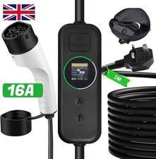 16A Electric Home Car Charger 3.5kW EV Charging Cable – Type 2 to 3 Pin Plug