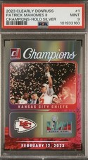 2023 Clearly Patrick Mahomes Champions Holo Silver /25 PSA 9