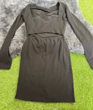 Pretty Little Thing Dress Women’s 8 M Black Cut Out Bodycon