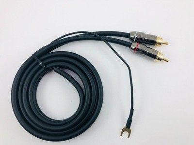Cinch Audiokabel Plattenspieler abgeschirmt mit Masse, High Fidelity Hi-Fi