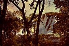 Victoria Falls Eastern Cataract vintage unposted postcard v827