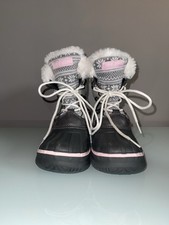 Girls London Fog Fair Isle Snow Boots Size 1