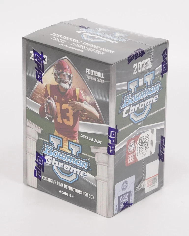 2023 Bowman University Chrome Football 7-Pack Blaster Box - Image 2 of 4