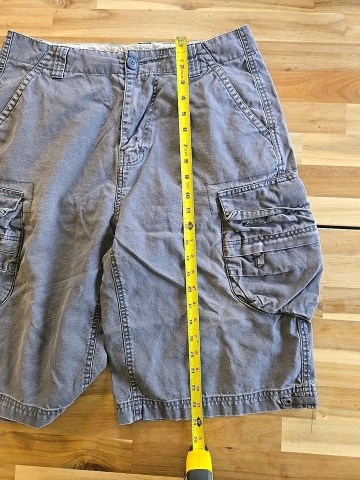 Pantalones Cortos Carga Arizona Gris Talla 32 Vintage Y2K Pantalones Cortos Sueltos Desgastados Ropa de Calle Foto 4 de 4