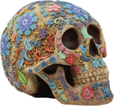 Gifts & Decor Ebros Colorful Day of the Dead Floral Sugar Skull Statue Dias De L