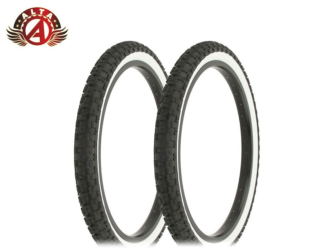 Bicycle Tire 20" X 2.125" Black/white Side Wall Comp 3 Bmx Freestyle