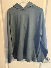 All In Motion Mens Hoodies Zip Pockets Blue Large Fleece Pullover Activewear NWT