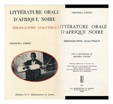 GOROG, VERONIKA Letteratura Orale D'Africa Nera: Bibliografia Analitica / V