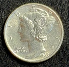 1939-P Mercury Bright Silver Dime 10c BEAUTIFUL! Uncirculated BU MS 2033