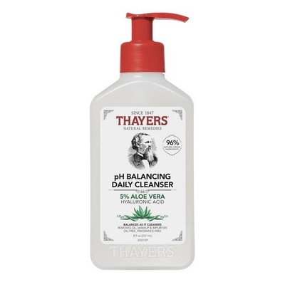 THAYERS Ph Balancing Daily Cleanser, Face Wash Aloe Vera, Gentle and Hydrat 8oz