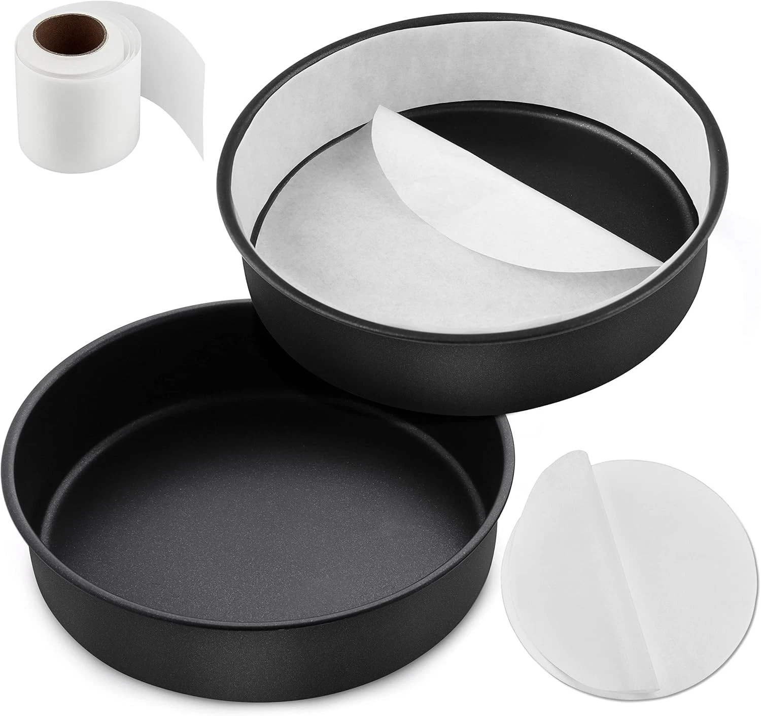 8 Inch Cake Pans Set of 2 Nonstick Stainless Steel Small Round Baking Pans