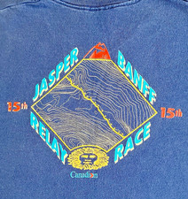 Vtg 1994 Jasper Banff Relay Race Canada T-shirt Fruit of the Loom Large 100 