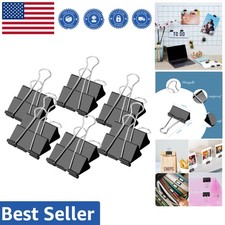 Modern 40-Piece Medium Binder Clips - Rust-Resistant  Versatile Organization