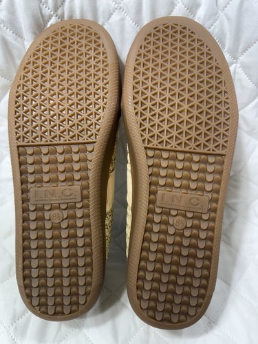 INC HARLAN ROPE TEXTURE LIGHT BROWN SNEAKERS SIZE 8.5 - Picture 7 of 8