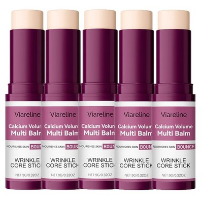 5 Pack Calcium Volume Multi Balm, Wrinkle Core Stick, Anti-aging, Hydrating Firm