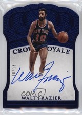 2015-16 Panini Preferred Crown Royale Blue 8/15 Walt Frazier #164 Auto HOF 02v3