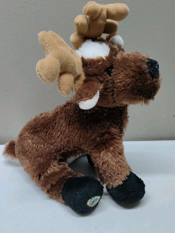 Ganz Reindeer Plush Toy Stuffed Animal Pet 8.5” Brown Webkinz No Tags no code - Image 2 of 4