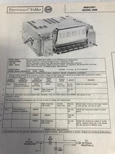 1956 Mercury Radio Model 6bm 12 Volt Photofact Folder Auto