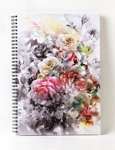 FLOWER 05 A5 - A4 Spiral Binding Notebook Notepad Office School Diary Various - Picture 2 of 10