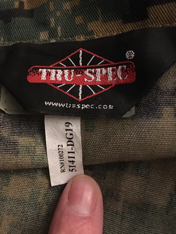 3 PC - TRU-SPEC Camouflage Uniform Size XL LONG Pants-Shirt And Hat 7 3/4 - Image 3 of 4