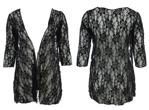black lace jacket plus size